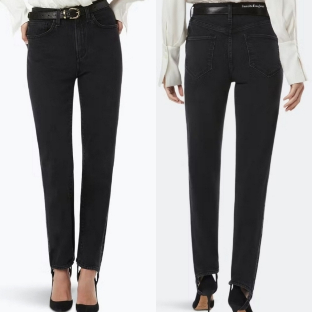 Favorite Daughter High-Rise Straight Jeans in Black